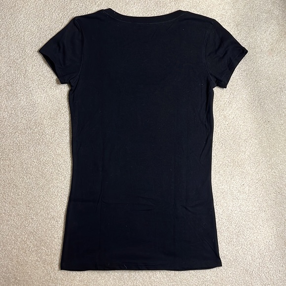 NWOT Black “Little Black Tee” in Pink, Scoop Neck Tshirt, Juniors Small - Picture 3 of 3